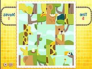 Tile swap puzzle online állatos játék